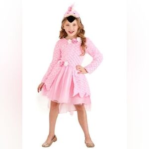 NIB Girl's Tutu Flamingo Costume- L 14- Dress-up, Halloween, Dance, Glitter